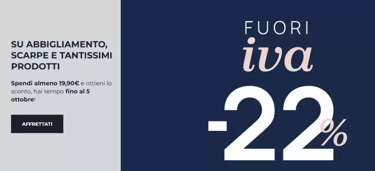 Volantino Chicco | Fuori iva -22% | 2026-10-01T00:00:00.000Z - 2026-10-05T00:00:00.000Z
