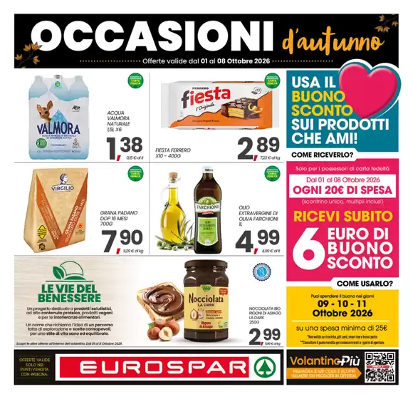 Volantino Eurospar a San Nicandro Garganico | Occasioni d'Autunno | 2026-10-01T00:00:00.000Z - 2026-10-08T00:00:00.000Z