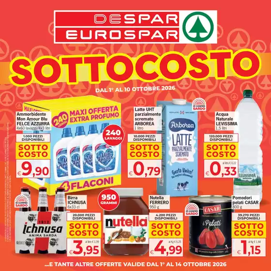 Volantino Eurospar a Seneghe | Sottocosto | 2026-10-01T00:00:00.000Z - 2026-10-14T00:00:00.000Z