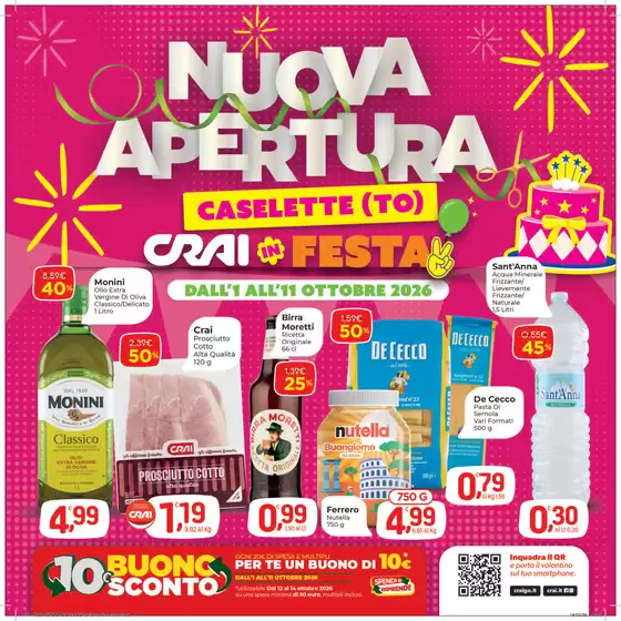 Volantino Crai | Nuova apertura | 2026-10-01T00:00:00.000Z - 2026-10-11T00:00:00.000Z