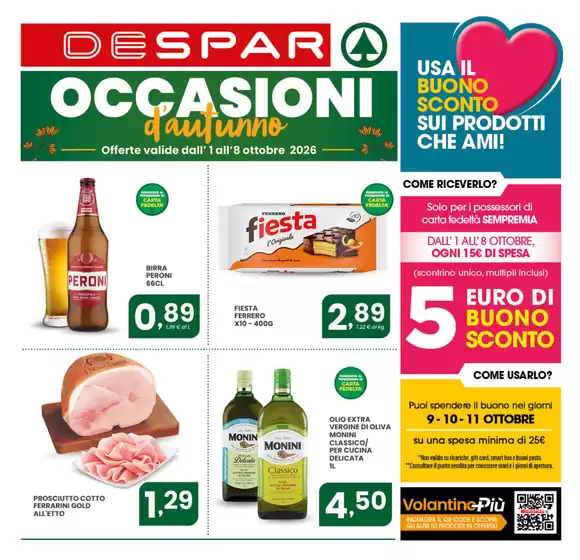 Volantino Despar a Santa Maria del Cedro | Occasioni d'Autunno | 2026-10-01T00:00:00.000Z - 2026-10-08T00:00:00.000Z