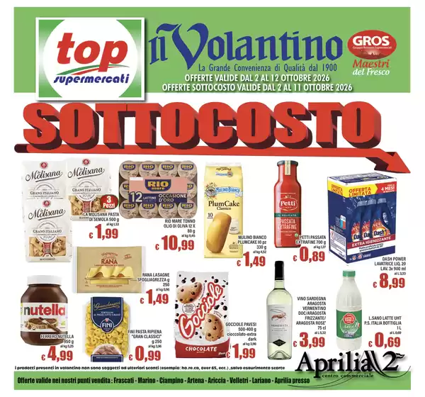 Volantino Top Supermercati | Sottocosto | 2026-10-02T00:00:00.000Z - 2026-10-12T00:00:00.000Z