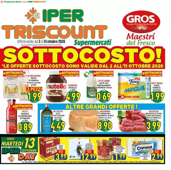 Volantino Iper Triscount | Sottocosto | 2026-10-02T00:00:00.000Z - 2026-10-13T00:00:00.000Z