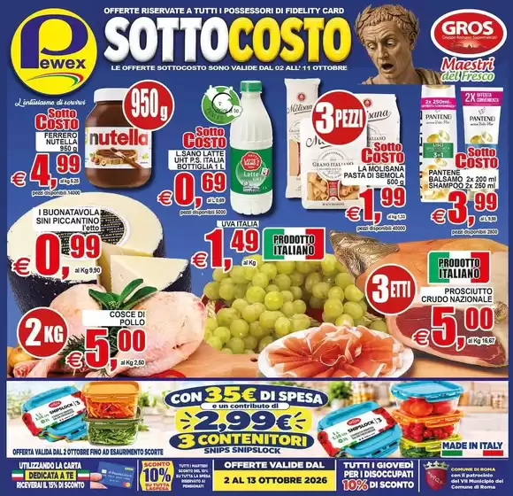 Volantino Pewex | Sottocosto | 2026-10-02T00:00:00.000Z - 2026-10-13T00:00:00.000Z