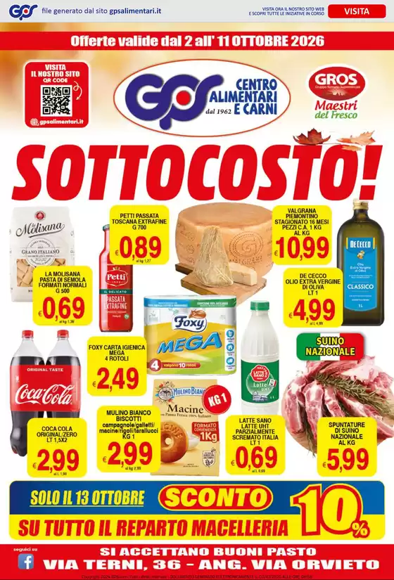 Volantino GPS Alimentari a Mammola | Sottocosto | 2026-10-02T00:00:00.000Z - 2026-10-11T00:00:00.000Z