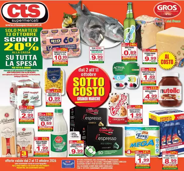 Volantino CTS Supermercati a Sovico | Offerte | 2026-10-02T00:00:00.000Z - 2026-10-12T00:00:00.000Z