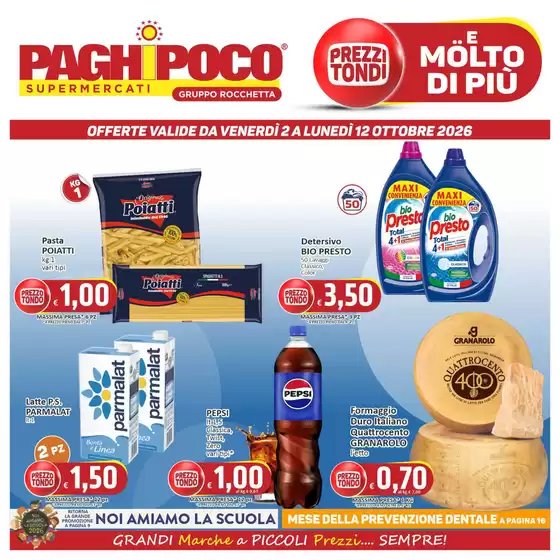 Volantino PaghiPoco | Prezzi tondi | 2026-10-02T00:00:00.000Z - 2026-10-12T00:00:00.000Z