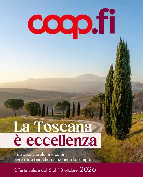 Volantino Coop a Limbadi | La Toscana è eccellenza | 2026-10-02T00:00:00.000Z - 2026-10-18T00:00:00.000Z