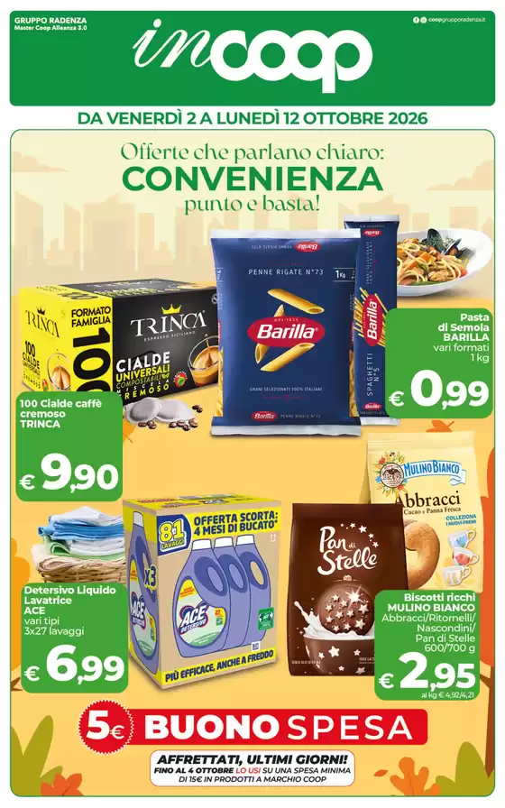 Volantino Coop | Offerte che parlano chiaro: CONVENIENZA punto e basta! | 2026-10-02T00:00:00.000Z - 2026-10-12T00:00:00.000Z