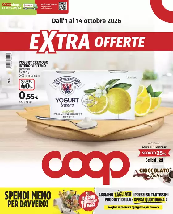 Volantino Coop a Saronno | Extra offerte | 2026-10-01T00:00:00.000Z - 2026-10-14T00:00:00.000Z