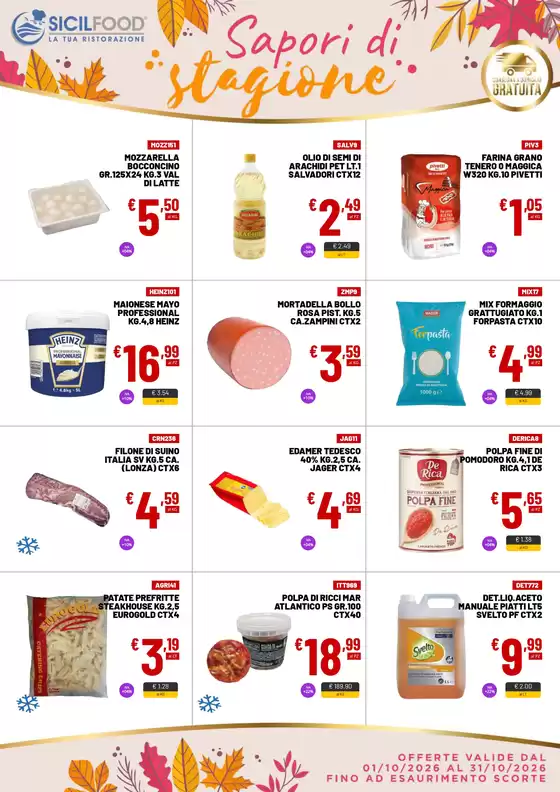 Volantino Sicil Food a Feroleto Antico | Sapori di stagione | 2026-10-01T00:00:00.000Z - 2026-10-31T00:00:00.000Z