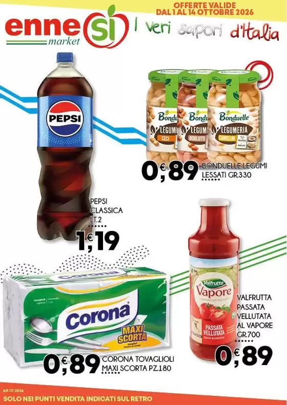 Volantino Ennesi Supermercati a Feroleto Antico | Offerte valide dal 1 al 14 ottobre 2026 | 2026-10-01T00:00:00.000Z - 2026-10-14T00:00:00.000Z