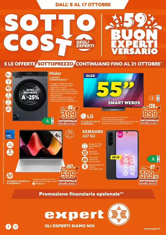 Volantino Expert a Tortolì | Sottocosto e sottoprezzi degli experti! | 2026-10-08T00:00:00.000Z - 2026-10-21T00:00:00.000Z