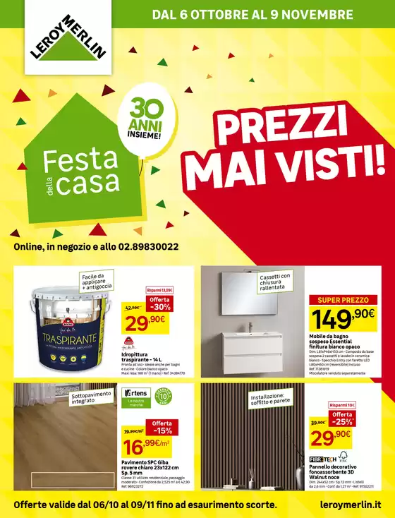 Volantino Leroy Merlin | Festa della casa! | 2026-10-06T00:00:00.000Z - 2026-11-09T00:00:00.000Z