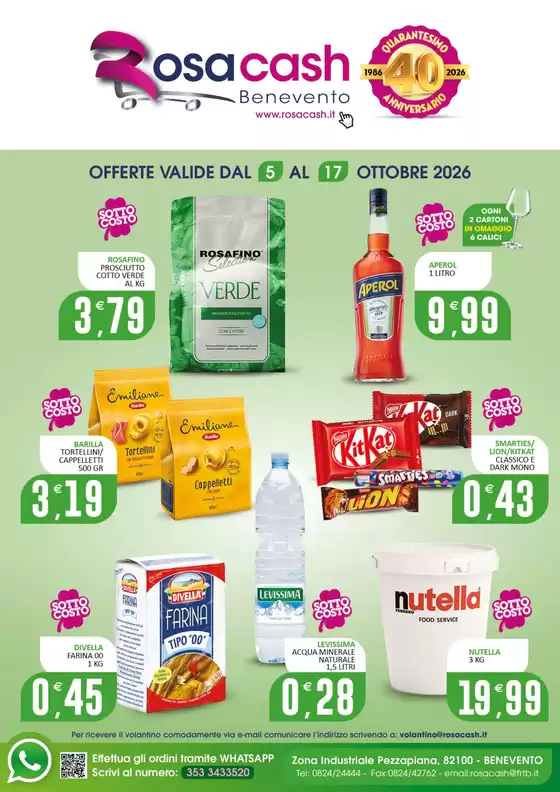 Volantino Rosa Cash | Offerta valide dal 5 al 17 ottobre 2026 | 2026-10-05T00:00:00.000Z - 2026-10-17T00:00:00.000Z
