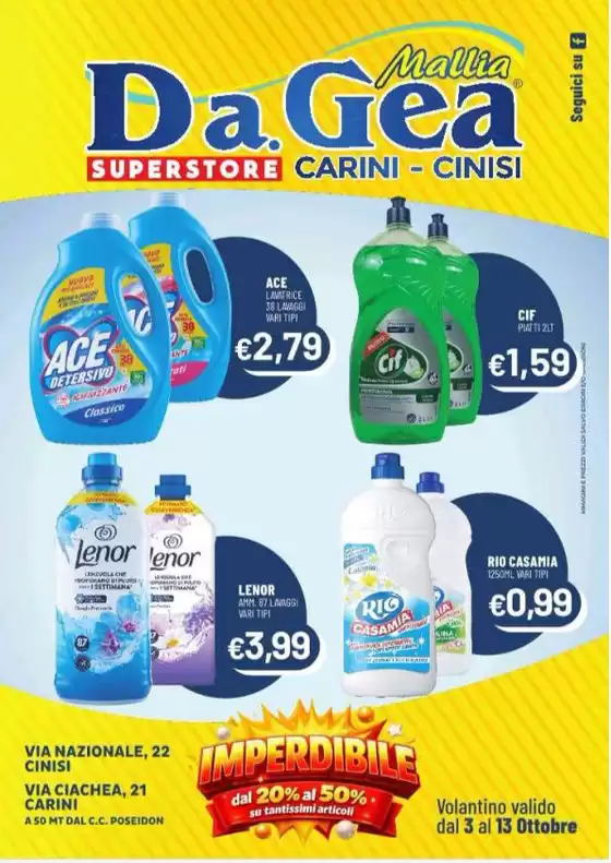 Volantino DA.GEA Superstore | Imperdibile | 2026-10-03T00:00:00.000Z - 2026-10-13T00:00:00.000Z