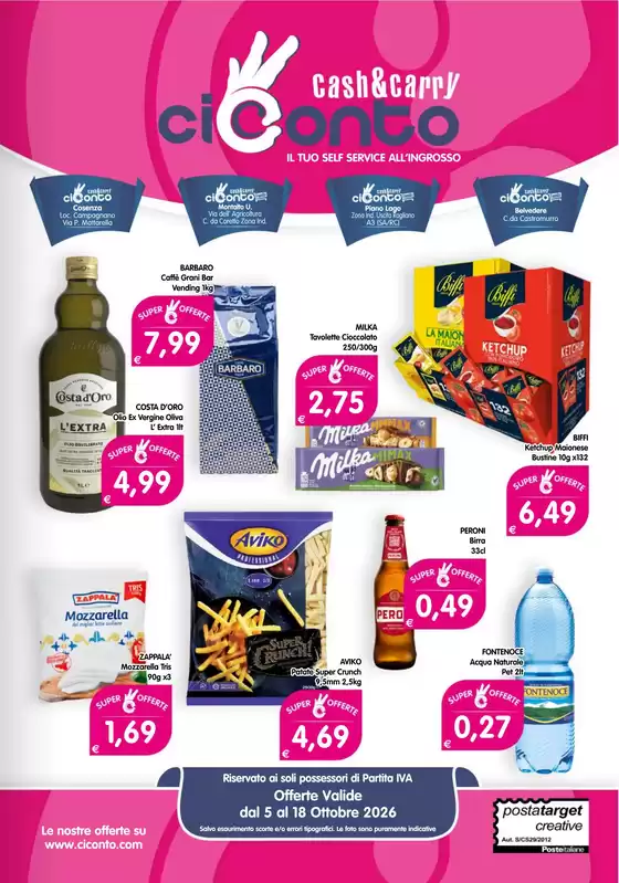Volantino CiConto a Roccaforte Mondovì | Offerte CiConto | 2026-10-05T00:00:00.000Z - 2026-10-18T00:00:00.000Z
