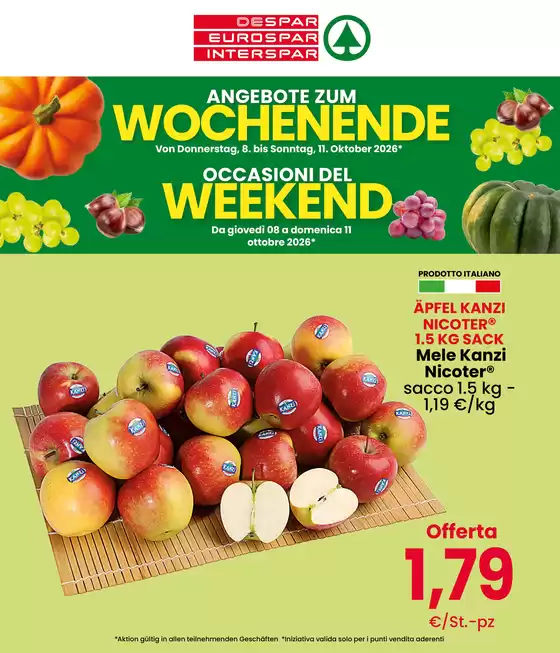Volantino Eurospar a Roccaforte Mondovì | Occasioni del weekend | 2026-10-08T00:00:00.000Z - 2026-10-11T00:00:00.000Z