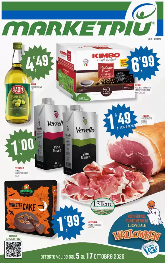 Volantino Marketpiù a Roccaforte Mondovì | Offerte valide dal 5 al 17 ottobre | 2026-10-05T00:00:00.000Z - 2026-10-17T00:00:00.000Z