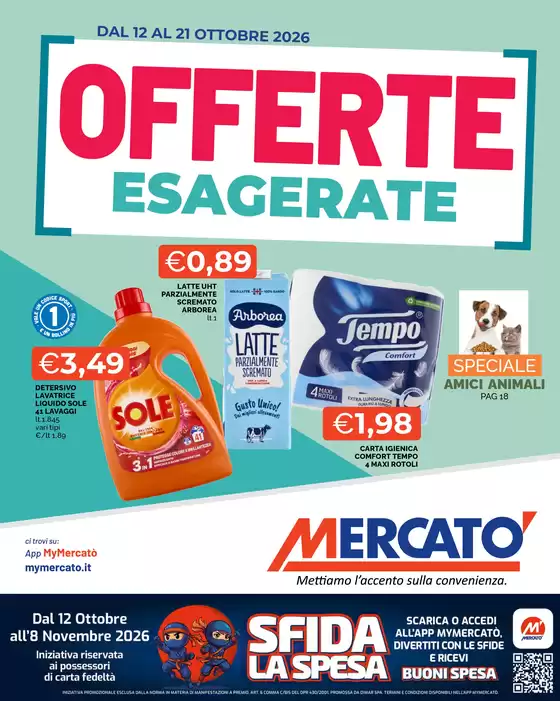Volantino Mercatò a Cigliano | Offerte esagerate | 2026-10-12T00:00:00.000Z - 2026-10-21T00:00:00.000Z
