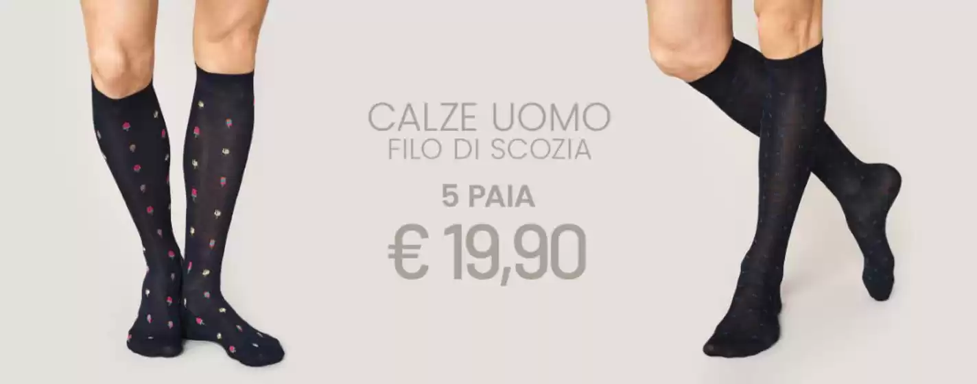 Volantino Golden Point a Montevarchi | Calze uomo | 2026-10-05T00:00:00.000Z - 2026-10-31T00:00:00.000Z