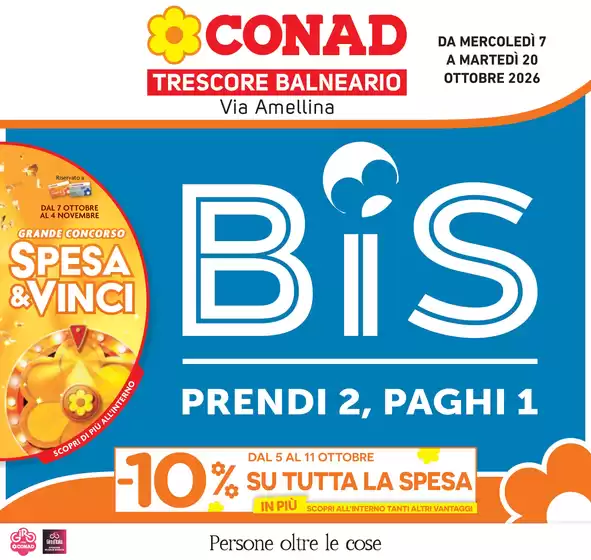 Volantino Conad a Mairago | BIS - TRESCORE BALNEARIO | 2026-10-07T00:00:00.000Z - 2026-10-20T00:00:00.000Z