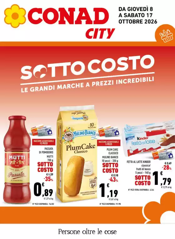 Volantino Conad City a Quarto | Sottocosto | 2026-10-08T00:00:00.000Z - 2026-10-17T00:00:00.000Z