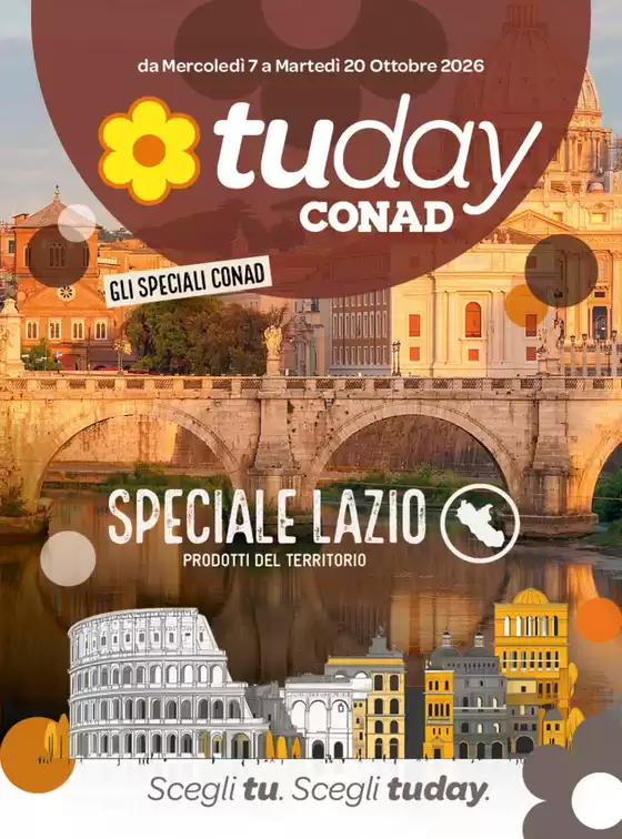 Volantino TuDay Conad a Moncalieri | Speciale Lazio | 2026-10-07T00:00:00.000Z - 2026-10-20T00:00:00.000Z