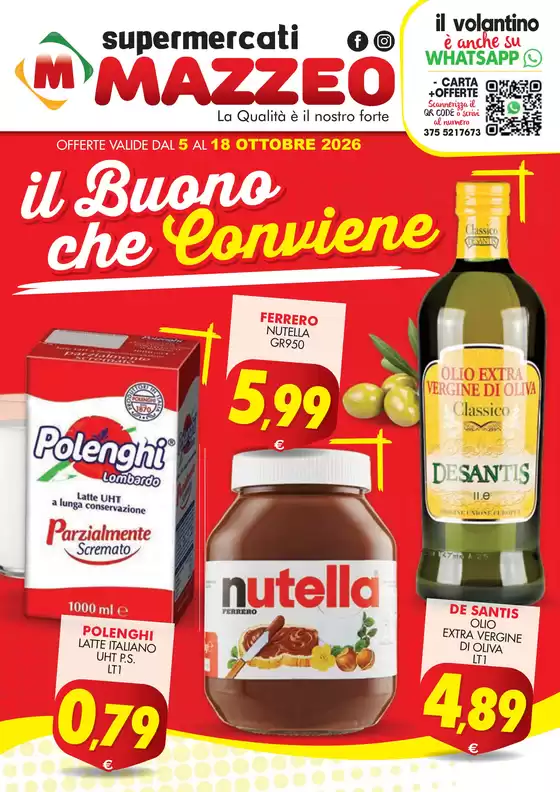 Volantino Mazzeo Supermercati | Il buono che conviene | 2026-10-05T00:00:00.000Z - 2026-10-18T00:00:00.000Z