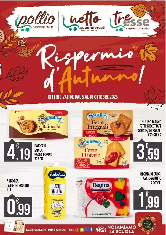 Volantino Supermercato Pollio | Rispermio d'autunno! | 2026-10-05T00:00:00.000Z - 2026-10-18T00:00:00.000Z