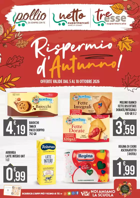 Volantino Netto Supermercati a Pero | Risparmio d'autunno! | 2026-10-05T00:00:00.000Z - 2026-10-18T00:00:00.000Z
