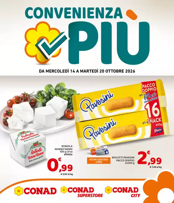 Volantino Conad a Atina | Convenienza Più | 2026-10-14T00:00:00.000Z - 2026-10-20T00:00:00.000Z