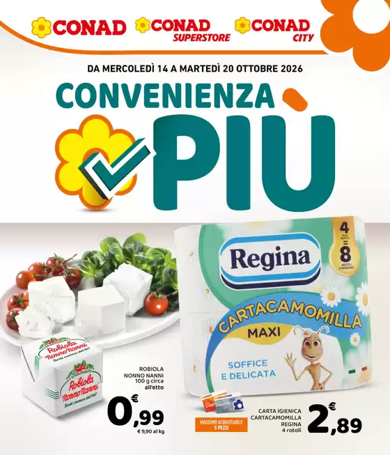 Volantino Conad Superstore a Bastia Umbra | Convenienza Più | 2026-10-14T00:00:00.000Z - 2026-10-20T00:00:00.000Z