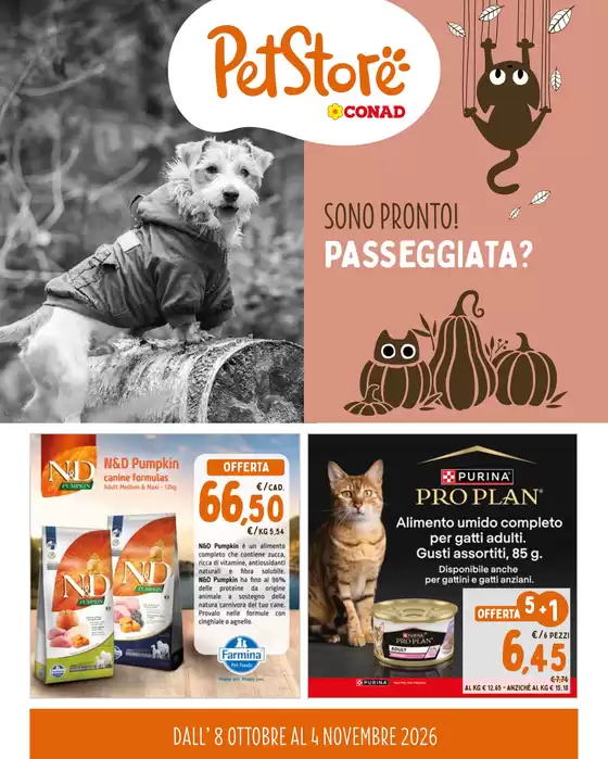 Volantino Pet Store Conad a Castellana Sicula | PETFOOD | 2026-10-08T00:00:00.000Z - 2026-11-04T00:00:00.000Z