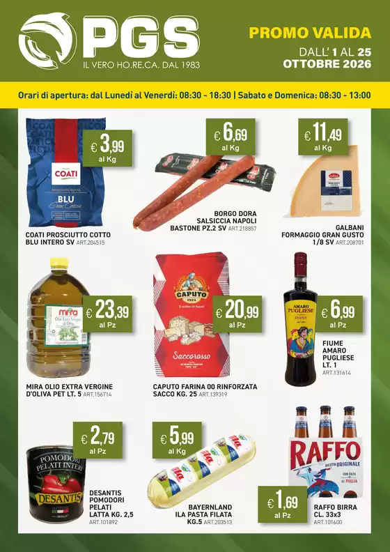 Volantino PGS Cash&Carry | DALL’ 1 AL 25 OTTOBRE 2026 | 2026-10-06T00:00:00.000Z - 2026-10-25T00:00:00.000Z