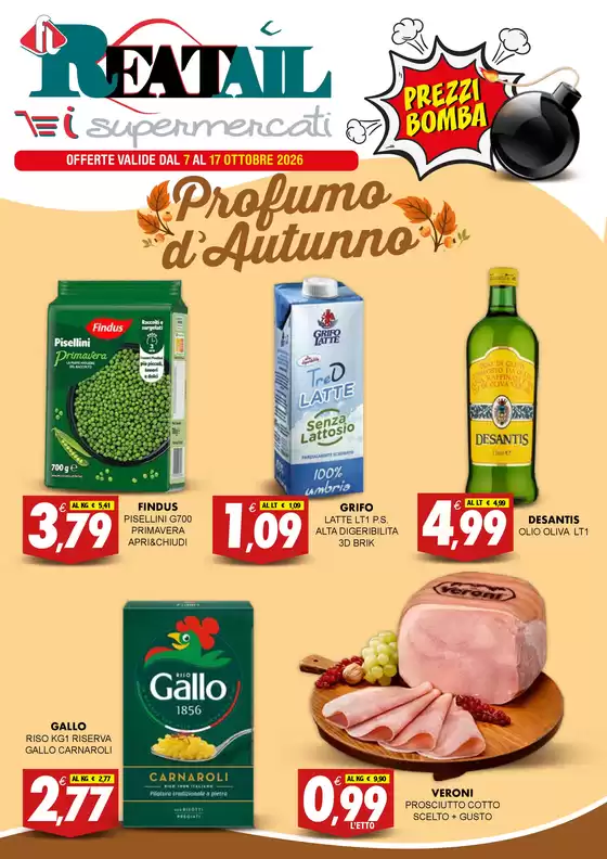 Volantino Reatail Supermercati a Pietravairano | Profumo d'autunno | 2026-10-07T00:00:00.000Z - 2026-10-17T00:00:00.000Z