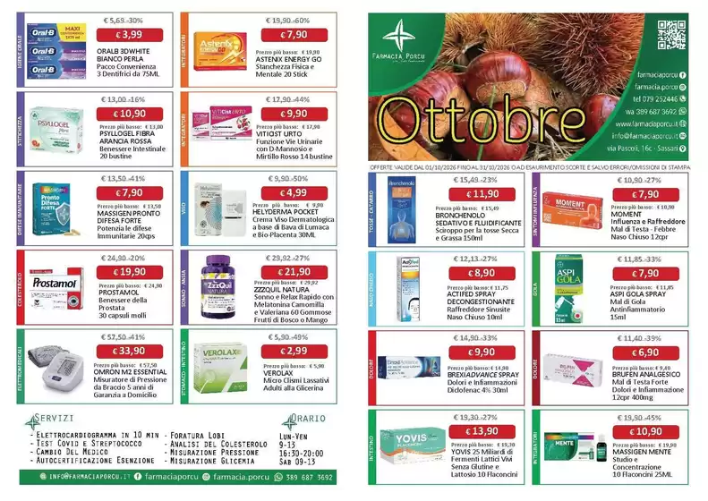 Volantino Farmacia Porcu | Ottobre | 2026-10-01T00:00:00.000Z - 2026-10-31T00:00:00.000Z