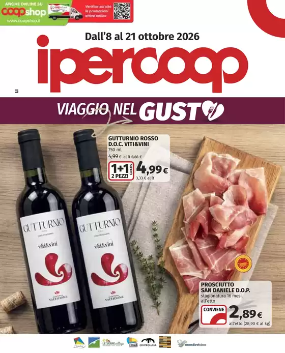 Volantino Ipercoop | Viaggio Nel Gusto | 2026-10-08T00:00:00.000Z - 2026-10-21T00:00:00.000Z