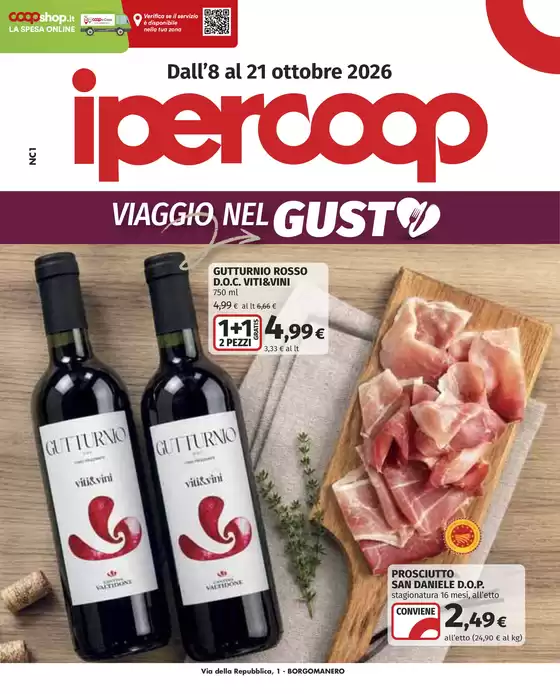 Volantino Ipercoop a Taino | Viaggio Nel Gusto | 2026-10-08T00:00:00.000Z - 2026-10-21T00:00:00.000Z