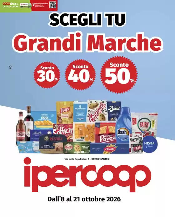 Volantino Ipercoop a Taino | Grandi marche | 2026-10-08T00:00:00.000Z - 2026-10-21T00:00:00.000Z
