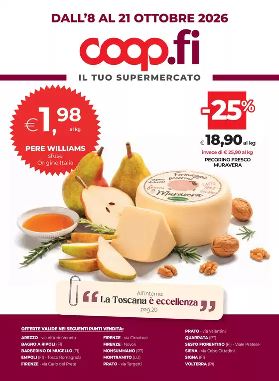 Volantino Coop a Signa | Dall’8 al 21 ottobre | 2026-10-08T00:00:00.000Z - 2026-10-21T00:00:00.000Z
