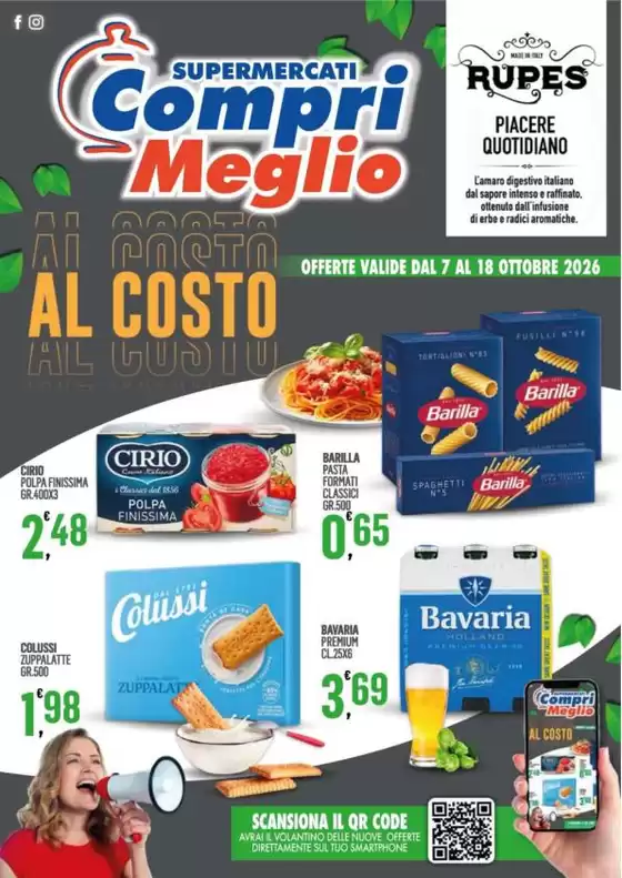 Volantino Compri Meglio a Mileto | Al costo | 2026-10-07T00:00:00.000Z - 2026-10-18T00:00:00.000Z