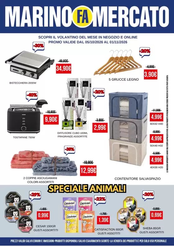 Volantino Marino Fa Mercato | SCOPRI IL VOLANTINO DEL MESE IN NEGOZIO E ONLINE | 2026-10-07T00:00:00.000Z - 2026-11-01T00:00:00.000Z