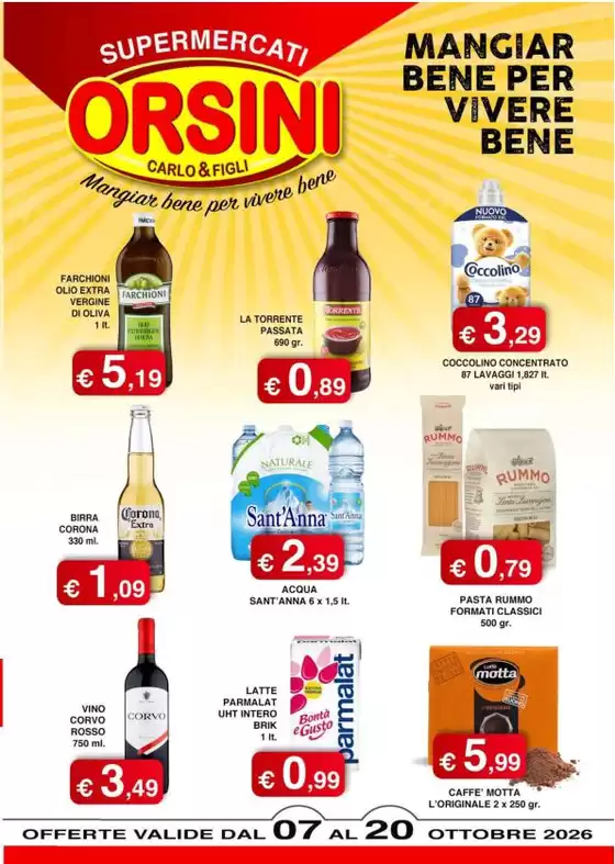 Volantino Orsini Market | Offerte valide dal 07 al 20 ottobre | 2026-10-07T00:00:00.000Z - 2026-10-20T00:00:00.000Z