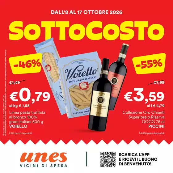 Volantino Unes a Fagnano Olona | Sottocosto | 2026-10-08T00:00:00.000Z - 2026-10-17T00:00:00.000Z