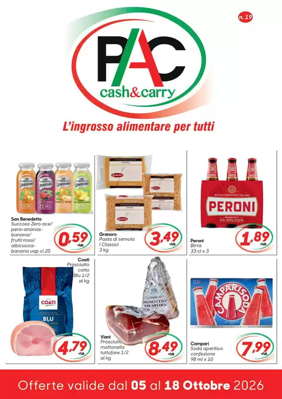 Volantino Pac Cash&Carry | L'ingrosso alimentare per tutti | 2026-10-07T00:00:00.000Z - 2026-10-18T00:00:00.000Z