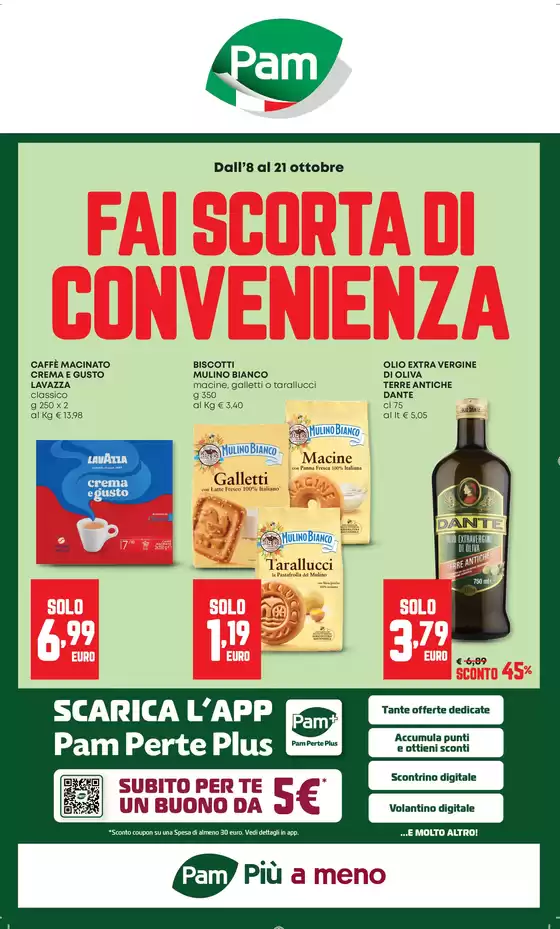 Volantino Pam | Fai scorta di convenienza | 2026-10-08T00:00:00.000Z - 2026-10-21T00:00:00.000Z