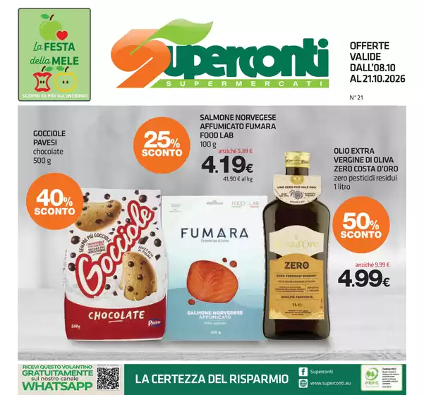 Volantino Superconti | Offerte valide dall'08.10 al 21.10.2026 | 2026-10-08T00:00:00.000Z - 2026-10-21T00:00:00.000Z