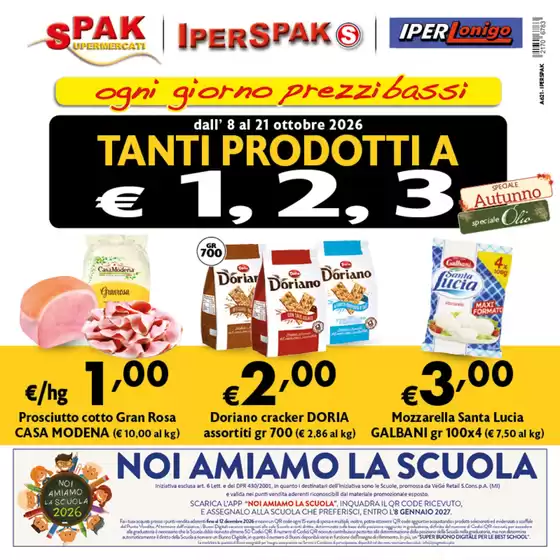 Volantino IperSpak | Tanti prodotti a 1, 2, 3 euro | 2026-10-08T00:00:00.000Z - 2026-10-21T00:00:00.000Z