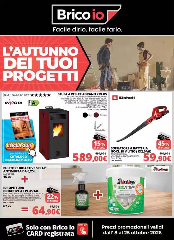 Volantino Bricoio a Romano di Lombardia | L'autunno dei tuoi progetti | 2026-10-08T00:00:00.000Z - 2026-10-25T00:00:00.000Z
